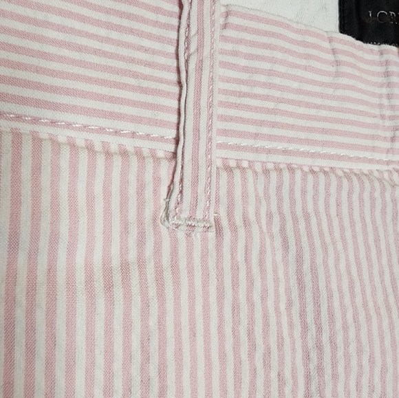 NWT J. Crew Pink White Stripe 7" stretch Seersucker Shorts Men's Size 30 - Picture 11 of 16